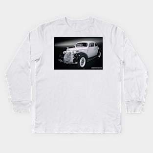 Packard Club Coupe 1938 BW Kids Long Sleeve T-Shirt